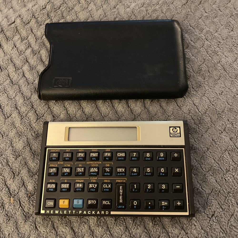 Hewlett Packard HP 12C Dark Brown/Gold Programmable Scientific Calculator
